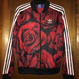adidas red rose jacket